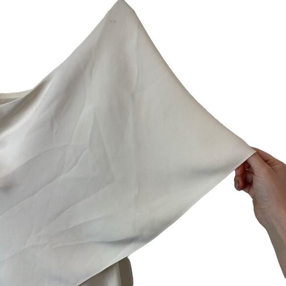 Ralph Lauren 100% Silk Margerie One-Shoulder Wide Leg Jumpsuit Ivory/cream 6 - Picture 7 of 12